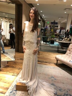 jules beaded maxi dress Aleya Long Sleeve Beaded Dress main image 0